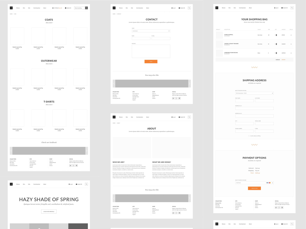 大气简洁电商行业网页APPUI模板