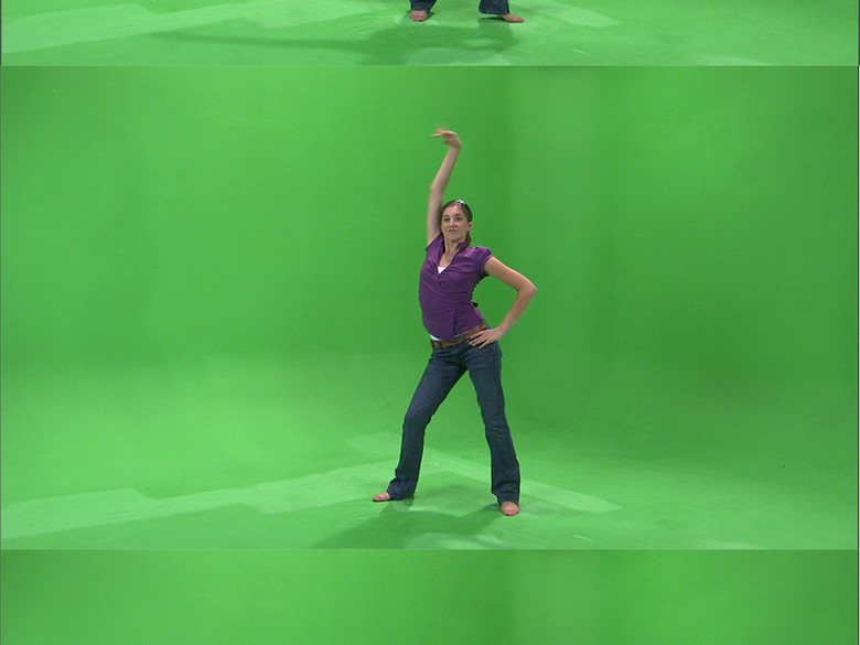 跳舞的人绿幕背景抠像特效练习视频素材(图片