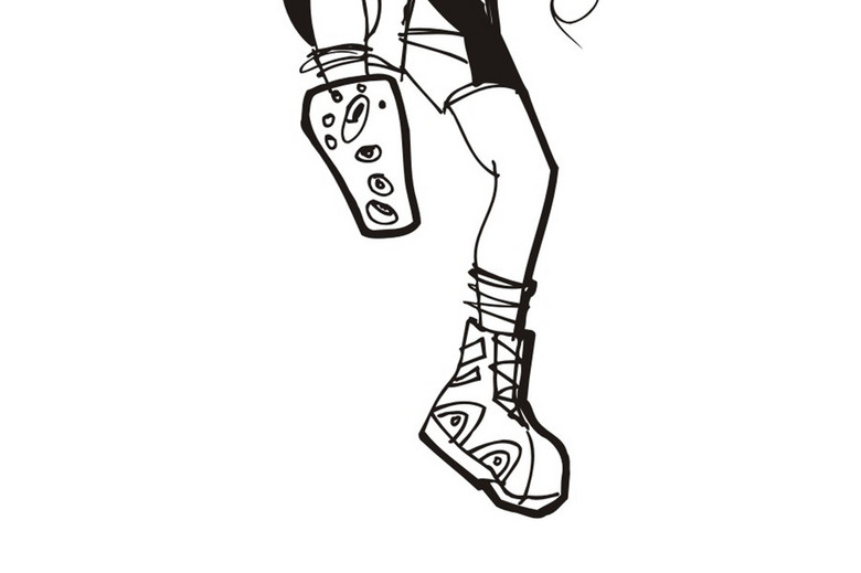 人物矢量图T恤图案设计篮球运动员简笔画(图片