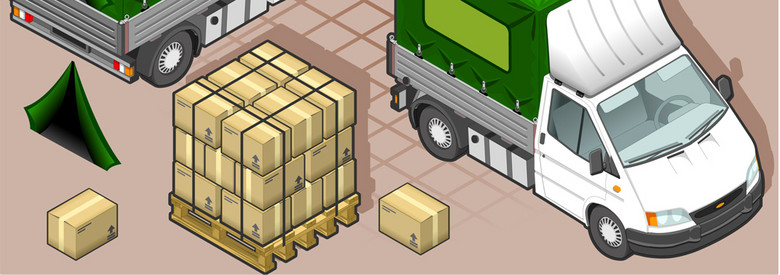 货车箱货汽车卡车设计卡通3D模型(图片编号:1