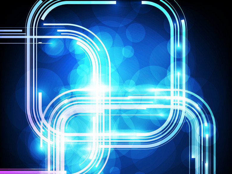 蓝色迷宫线路背景图(图片编号:16251031)_抽象