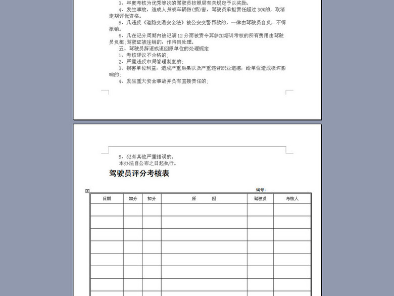 驾驶员绩效考核制度7P(图片编号:16254810)_