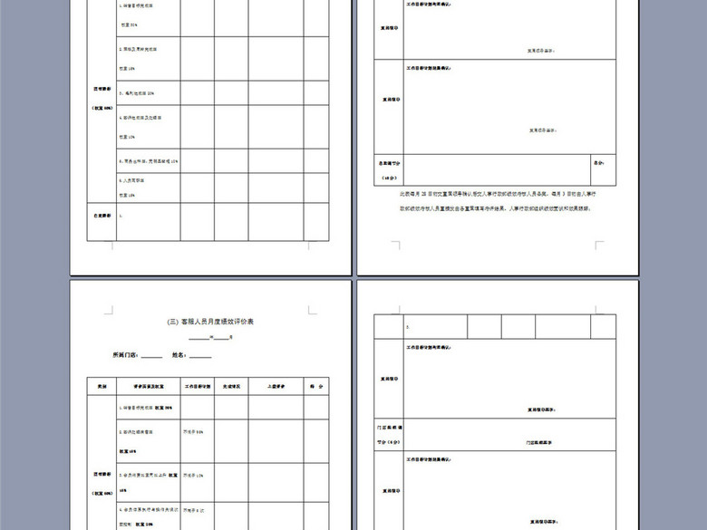 绩效考核表格汇总(图片编号:16257984)_绩效考
