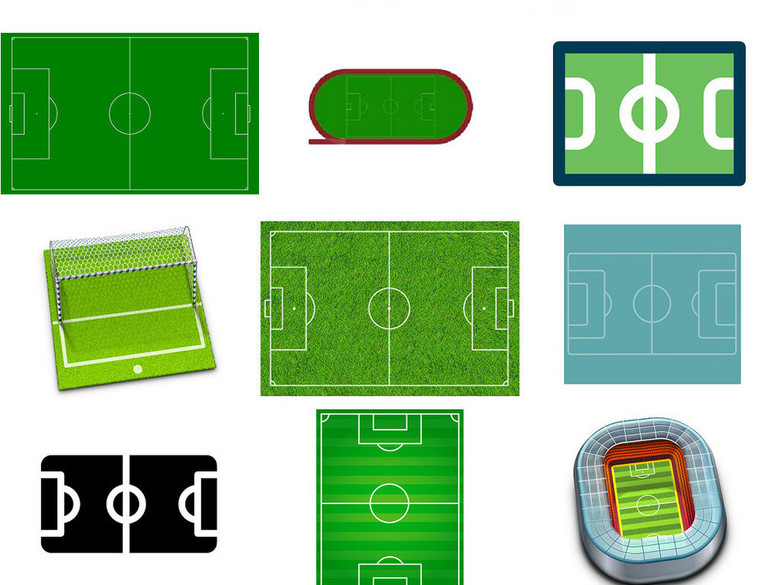 卡通足球场海报设计元素图片(图片编号:16269