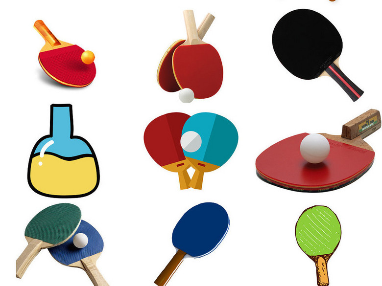 卡通乒乓球拍透明素材免抠png版(图片编号:16