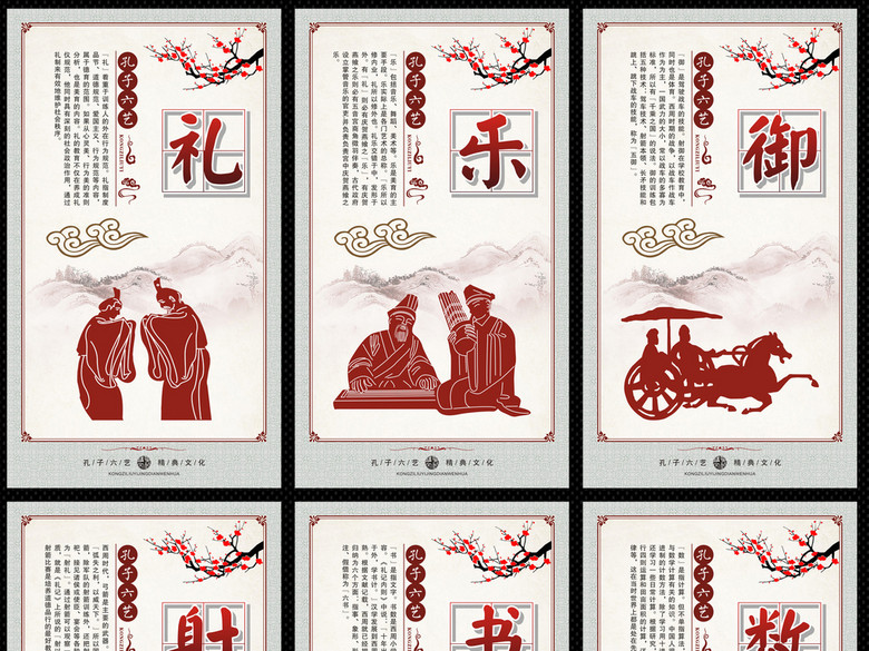 孔子六艺挂图校园文化墙(图片编号:16270802
