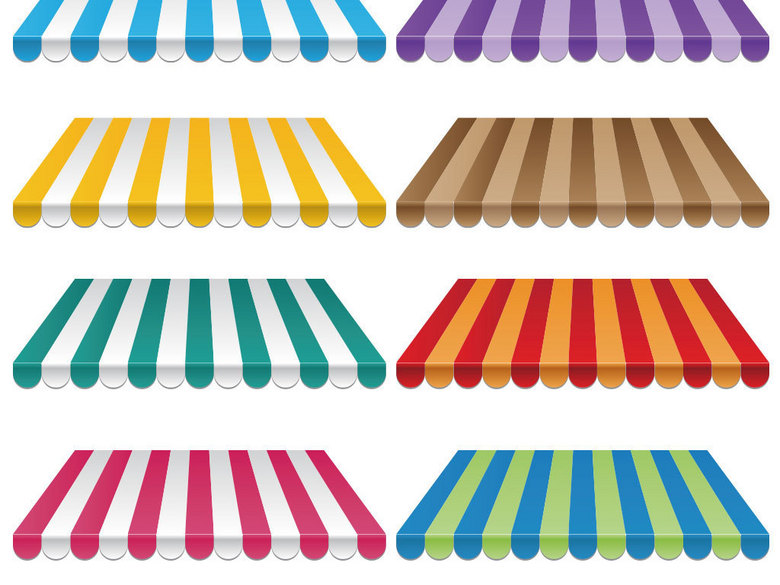 卡通雨棚矢量图(图片编号:16275128)