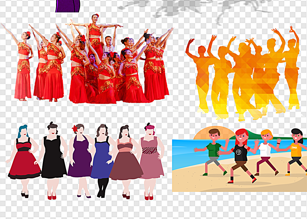 广场舞跳广场舞的大妈