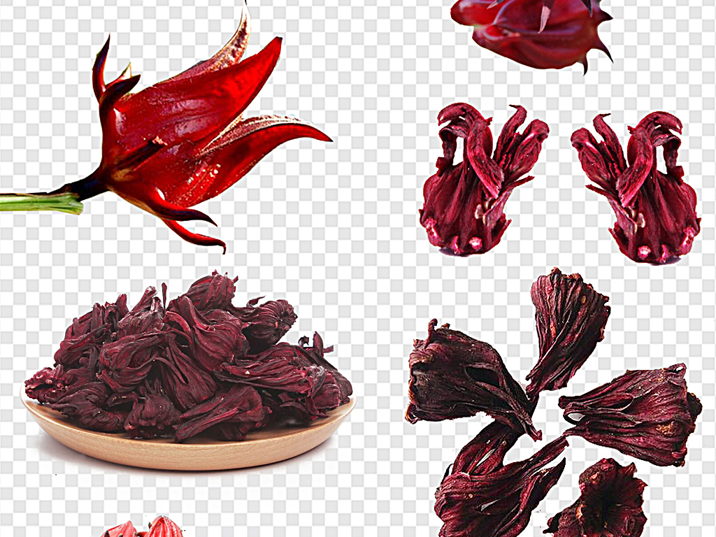 洛神花花茶洛神花干盛开的洛神花图片