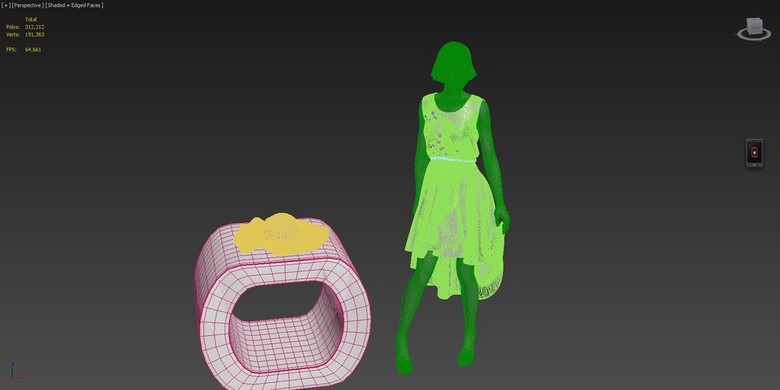 3d模型服装店夏天连衣裙女模特短裙模特(图片