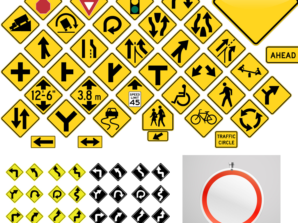 交通标志公共标识安全警示牌道路指示牌大全