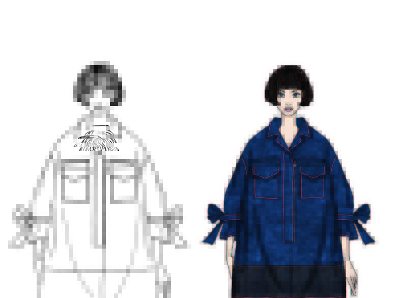 欧美女装高清时装画效果图素材(图片编号:163