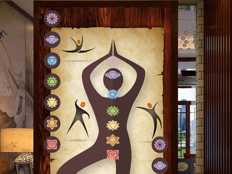 复古背景瑜伽馆健身房工装玄关(图片编号:163