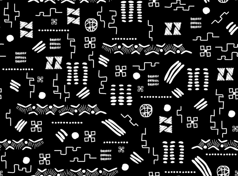 神秘语言符号图案印花(图片编号:16306974)