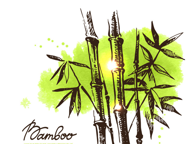 竹子简笔画竹子竹节竹林竹子海报(图片编号:1