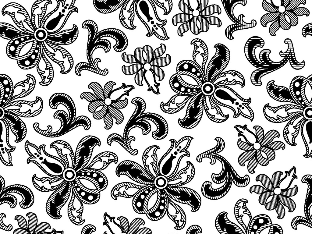 佩斯利花型图案循环印花矢量图