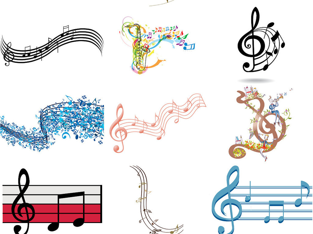 音符五线谱音乐符号海报设计素材3