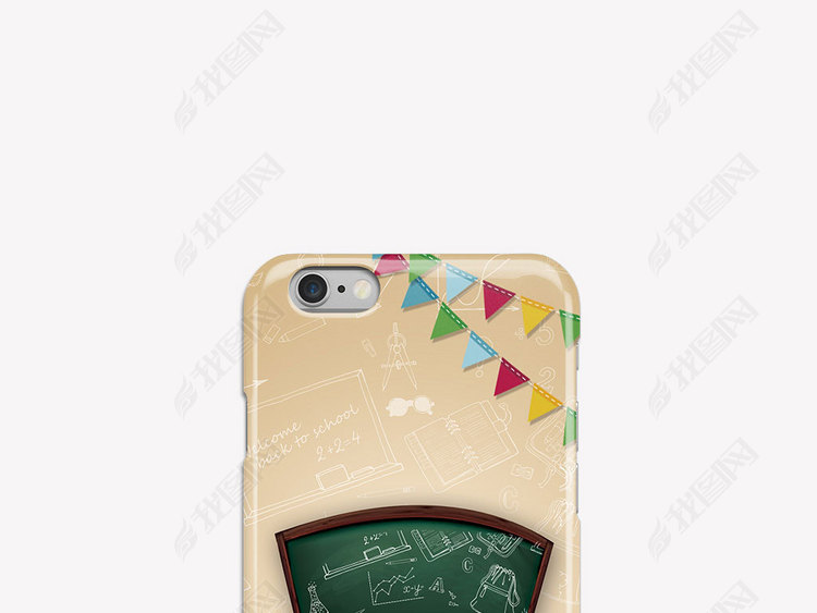 卡通数理化公式黑板手机壳图案