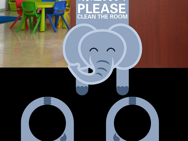 创意卡通大象儿童医院挂牌设计(图片编号:163