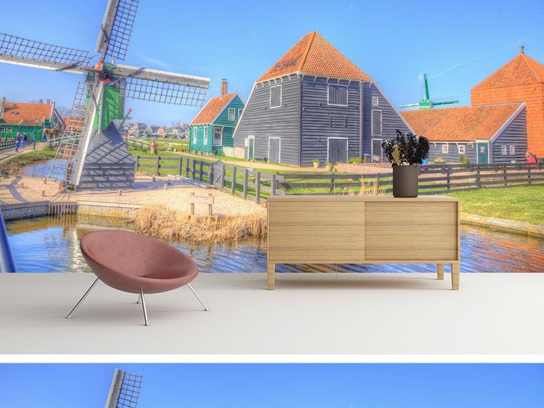 荷兰风车复古(图片编号:16321564)_电视背景墙