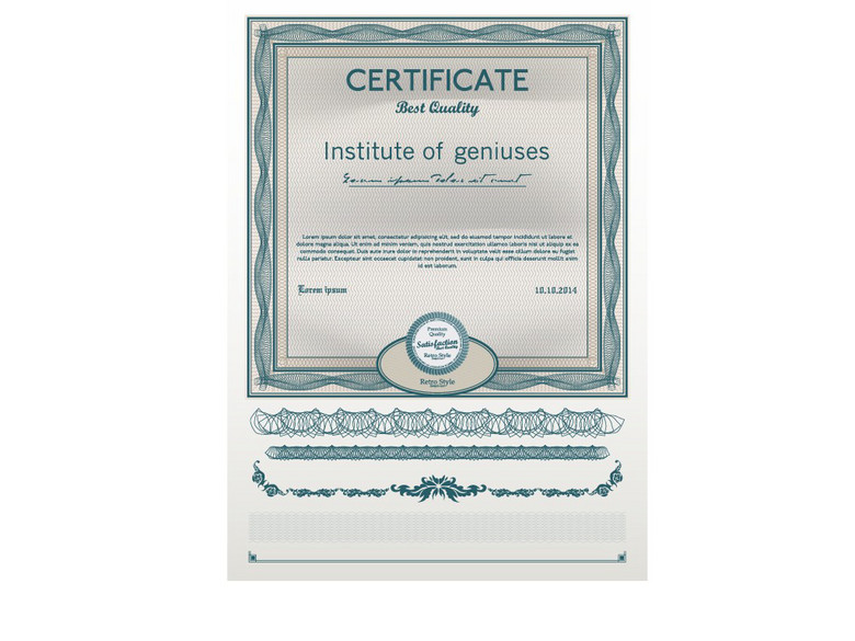 竖版国际荣誉证书学位证英文版产品授权书(图