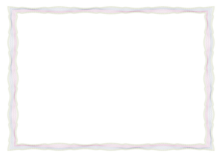 横版国际荣誉证书学位证边框授权书花边(图片