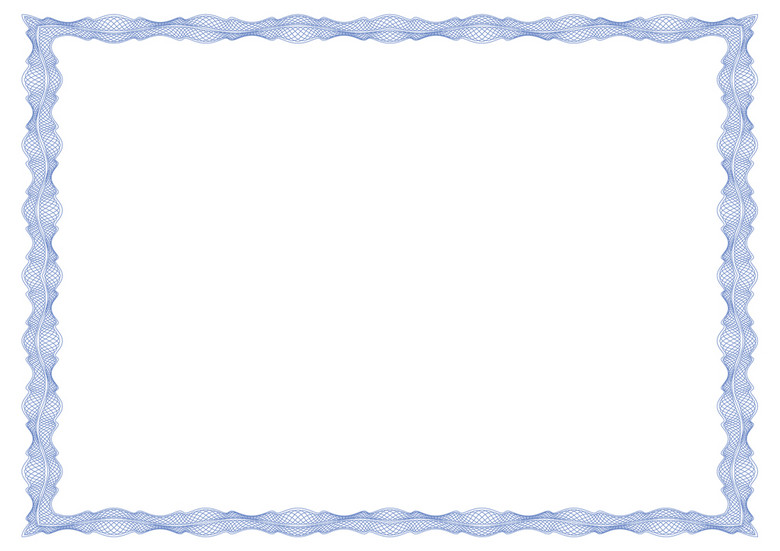 横版国际荣誉证书学位证边框授权书花边(图片