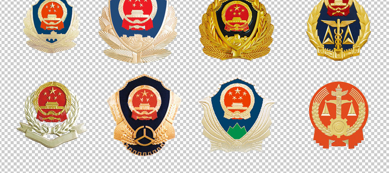 种机关部门徽章素材标志国徽警徽PSD(图片编