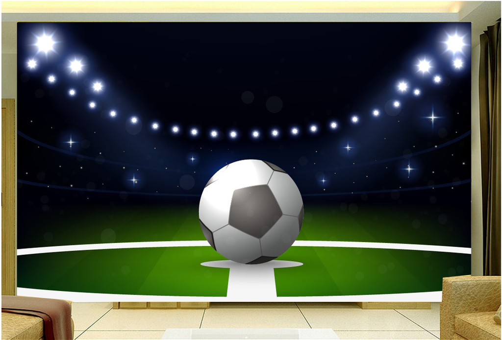 足球体育世界杯门球3D电视背景墙