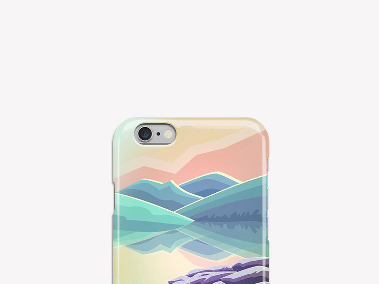 唯美卡通山水风景手机壳图案(图片编号:16334