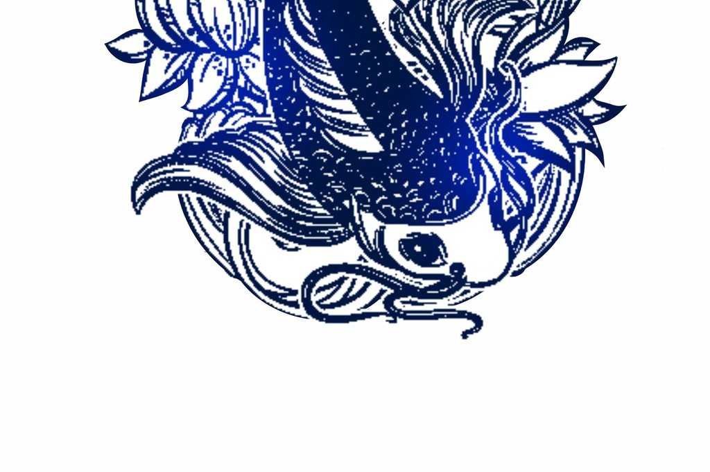 日系海洋风鱼类图案潮牌文化图案AI素材