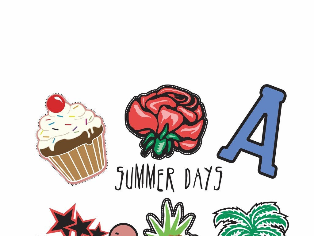 美食水果零食字母组合图案T恤卫衣AI印花