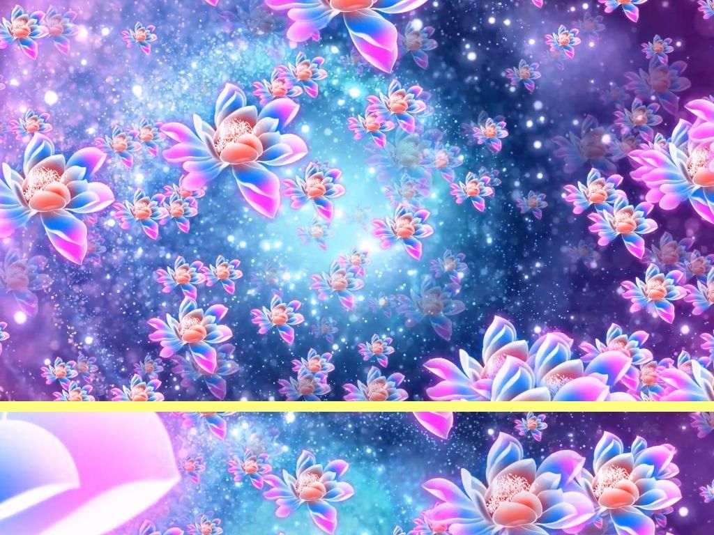 超唯美大气满屏莲花绽放动画LED大屏幕舞台背