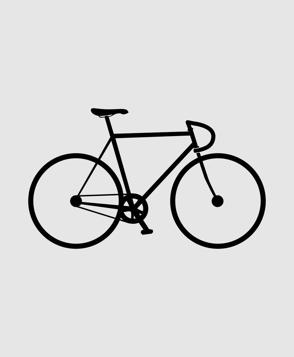 自行车简笔插画交通元素图片设计素材_高清其