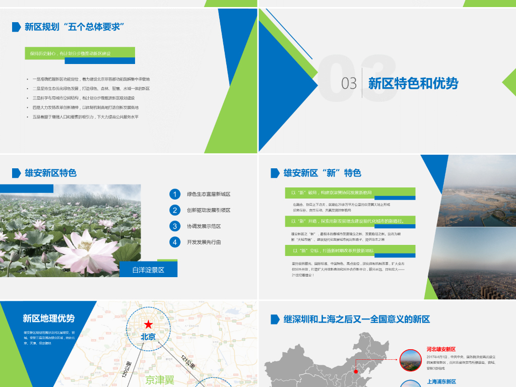 河北雄安新区介绍ppt模板概况规划地图图片
