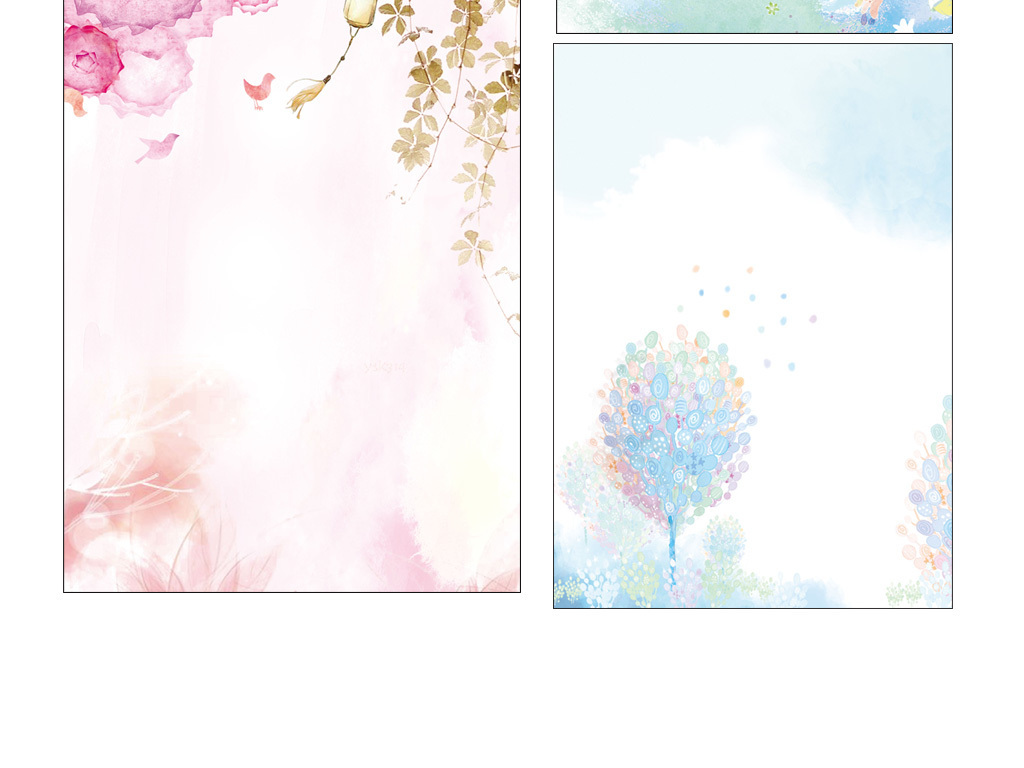 手绘卡通作文集模板作文模板小学生作文集模板作文集封面卡通背景手绘图片