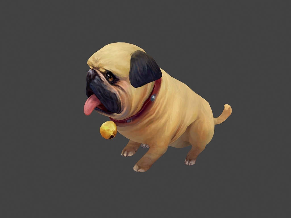 猎犬沙皮狗斗牛丁丁宠物狗带30几个动作动画