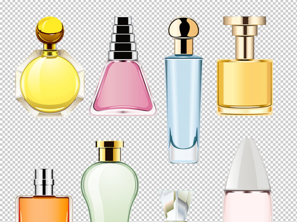 化妆品瓶子设计元素分层图