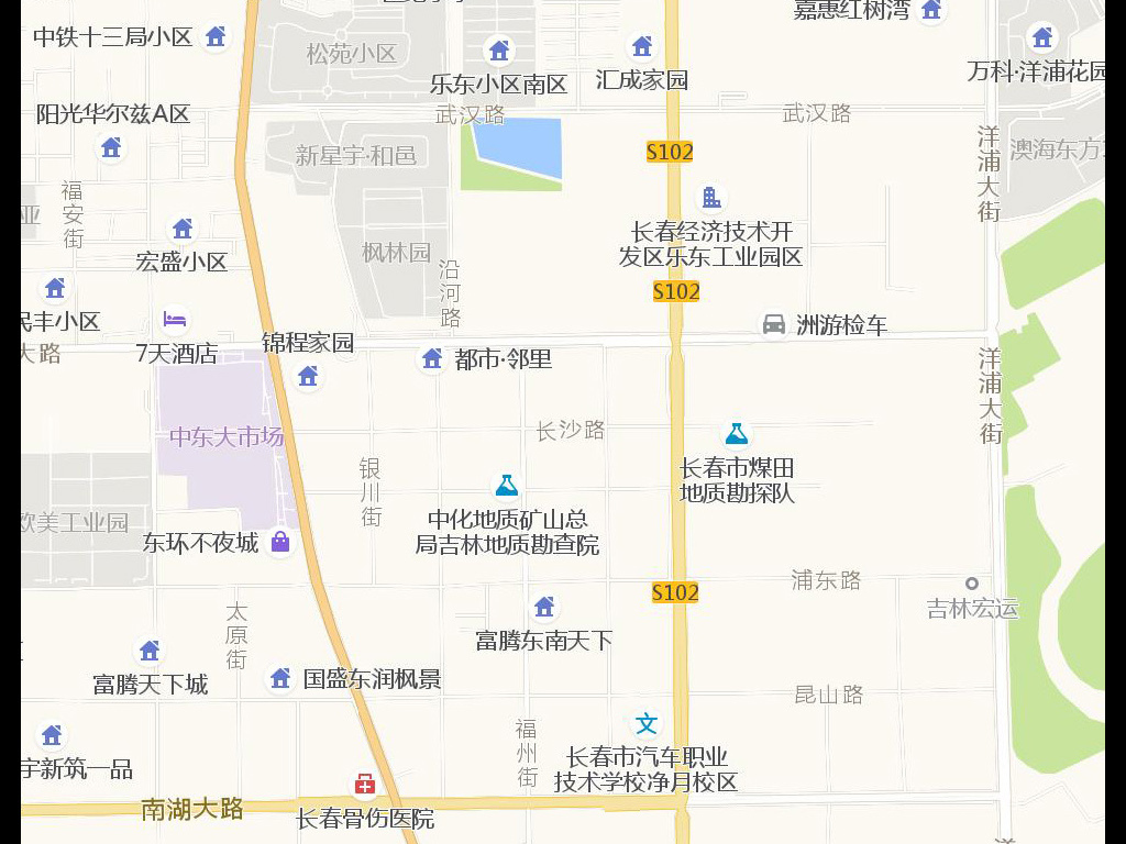 高清2017长春市中心城区地图电子地图图片