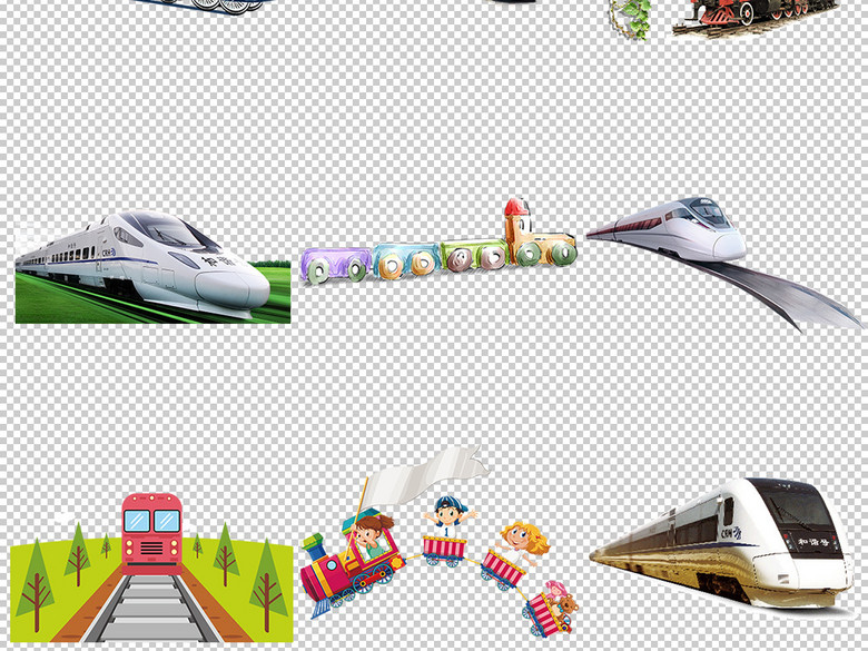 高速行驶火车动车高铁交通工具免扣背景图片(