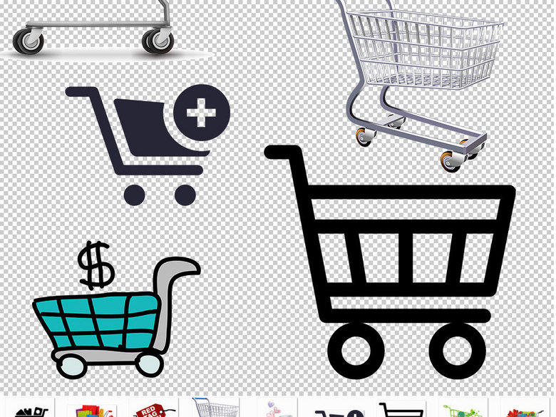 超市市场加入购物车图标免扣海报素材(图片编