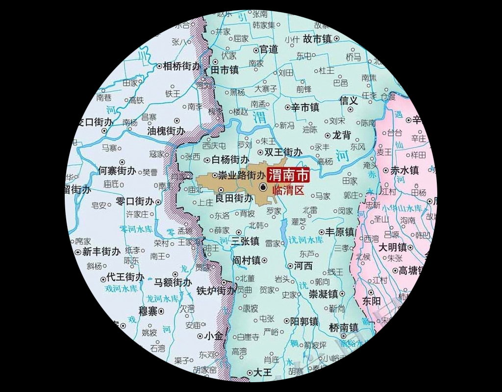 渭南市地图图片