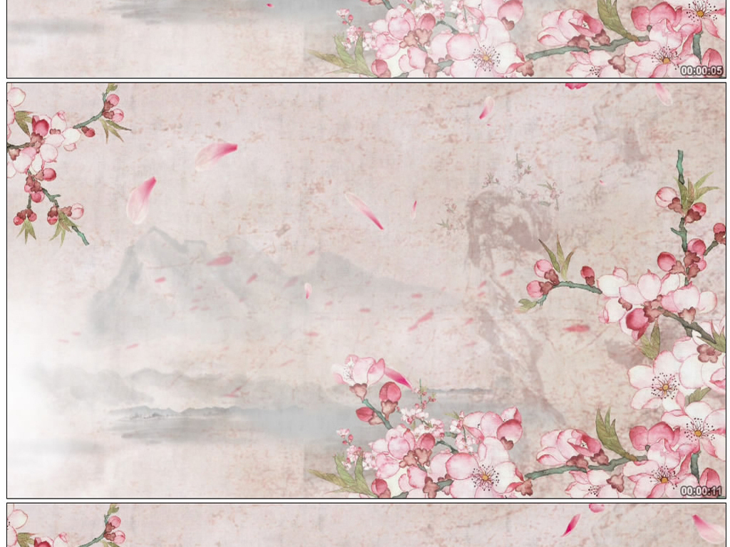 三生三世十里桃花舞台背景视频素材