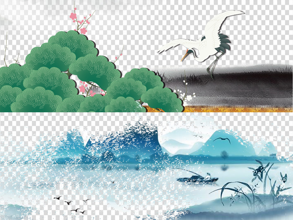 PS水墨山水素材集