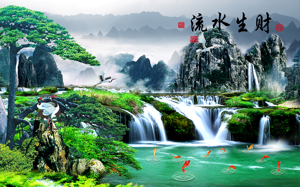 【本作品下載內容為:"流水生財山水風景瀑布九魚背景墻"模板,其他內容僅為參考,如需印刷成實物請先認真校稿,避免造成不必要的經濟損失?!?【聲明】未經權利人許可,任何人不得隨意使用本網站的原創作品(含預覽圖),否則將按照我國著作權法的相關規定被要求承擔最高達50萬元人民幣的賠償責任。所有作品均是用戶自行上傳分享并擁有版權或使用權,僅供網友學習交流,未經上傳用戶授權,請勿作他用。