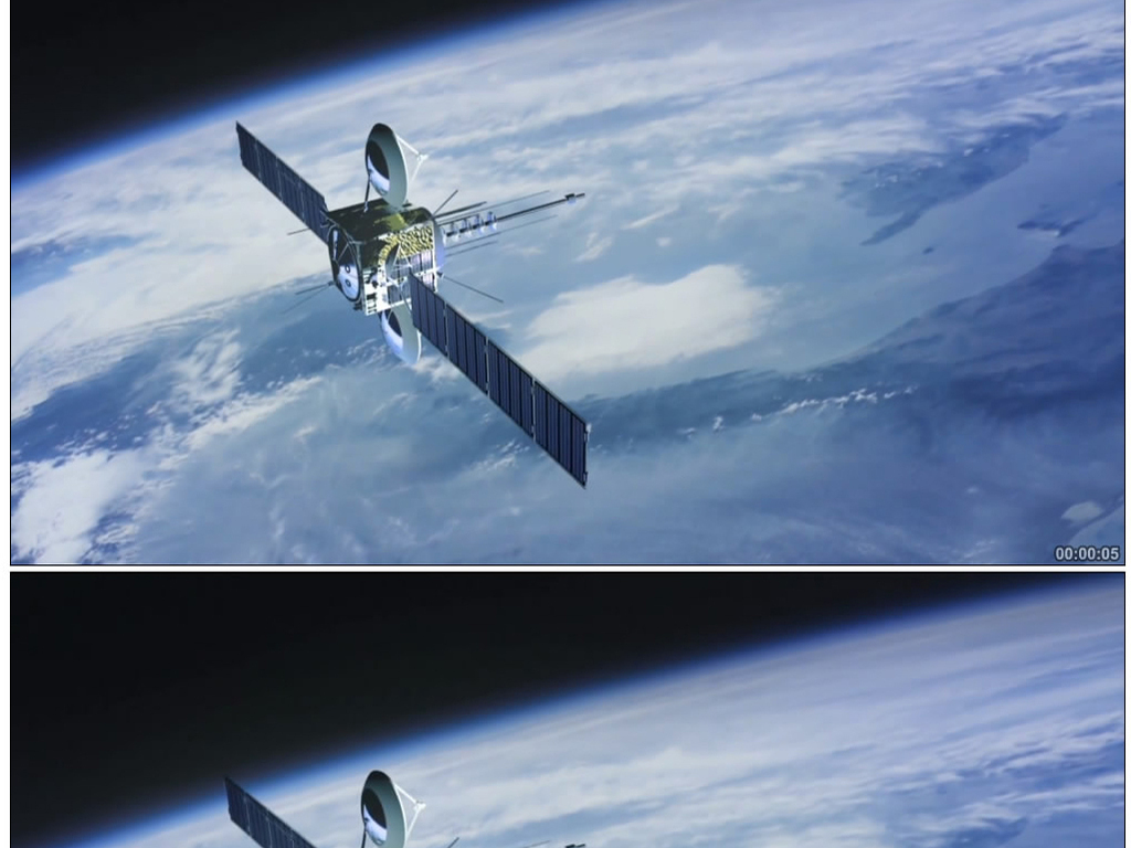 太空宇宙蓝色卫星视频素材
