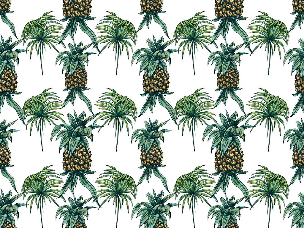 热带菠萝图案设计图片_高清 位图素材下载(10