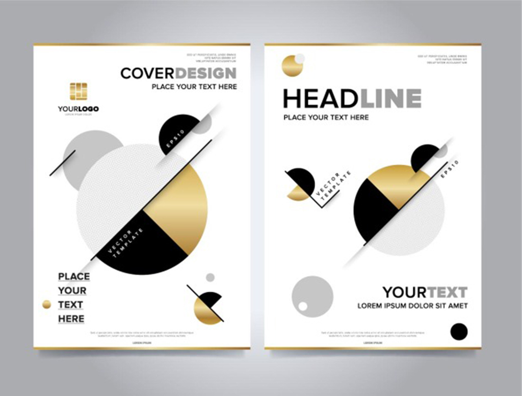 现代简约时尚风格杂志封面设计矢量素材下载