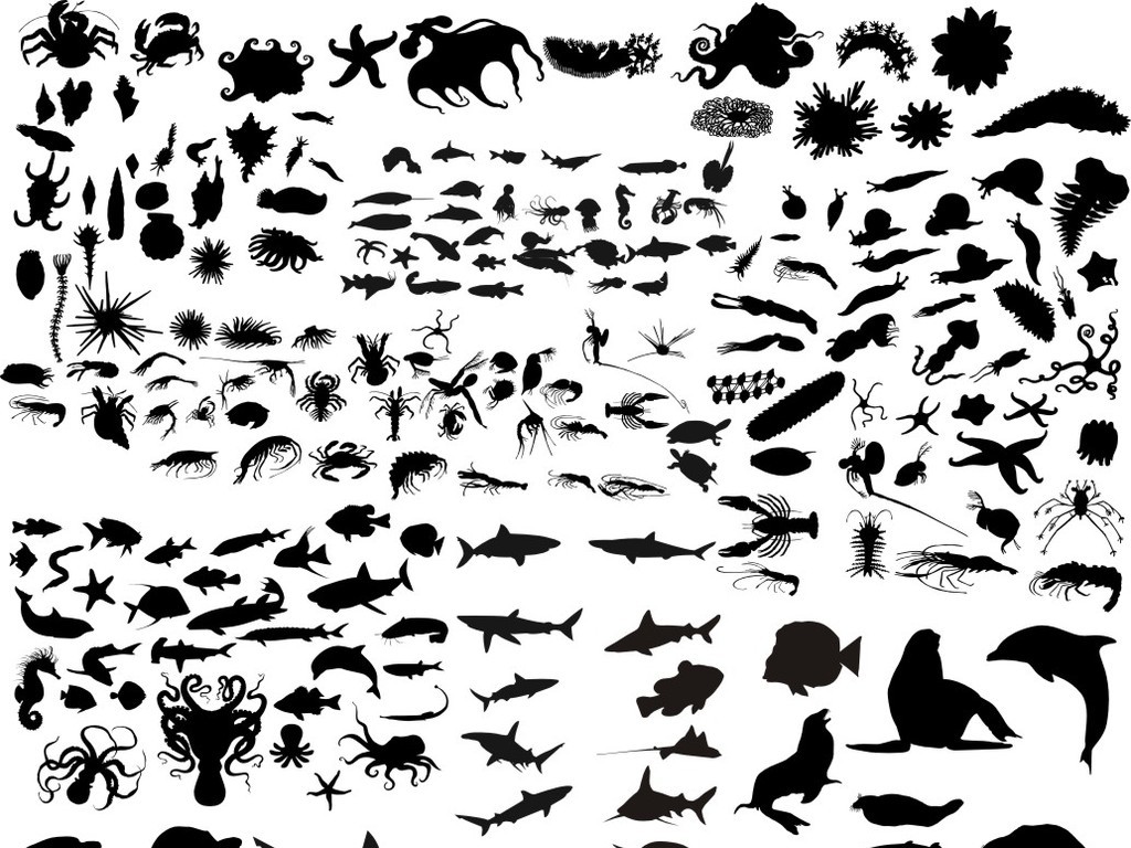 我图网提供精品流行海洋生物动物鱼类剪影素材下载,作品模板源文件可以编辑替换,设计作品简介: 海洋生物动物鱼类剪影 矢量图, CMYK格式高清大图,使用软件为 CorelDRAW 9.0(.cdr) 海洋生物剪影 海洋动物剪影 鱼类剪影