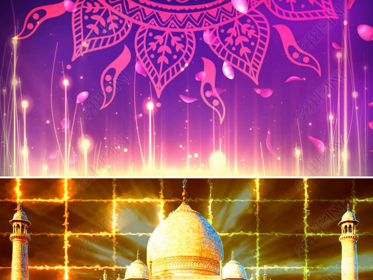 动感印度舞曲背景led大屏幕视频肚皮舞泰姬陵